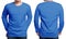 Blue Long Sleeved Shirt Design Template