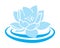 Blue lotus water lily flower lotus icon