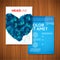 BLUE LOVE HEART Nature rainbow leaves concept card