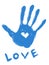 Blue love symbol
