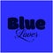 Blue lover typography on blue background. Blue lover lettering