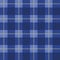 Blue lumberjack plaid pattern. Seamless vector background. Alternating overlapping black and colored cells.