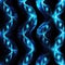 Blue Luminescence One Dna On Black Background. Generative AI