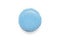 Blue Macaroon isolated on a white background.