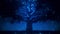 Blue Magic Tree by Night VJ Loop Motion Background