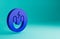 Blue Magnet icon isolated on blue background. Horseshoe magnet, magnetism, magnetize, attraction. Minimalism concept. 3D