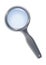 Blue magnifying glass