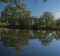 Blue Malse river in autumn sunny evening