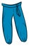 Blue man sweatpants, illustration, vector