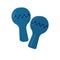 Blue Maracas icon isolated on transparent background. Music maracas instrument mexico.