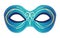 blue mardi gras mask