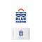 Blue Marine logo. Boats and service. Travel agency emblems. Yacht club emblem.