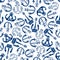 Blue marine ships anchors seamless pattern