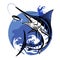 Blue marlin fishing design