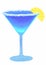 blue martini cocktail watercolor illustration