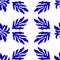 Blue Matisse plants seamless pattern. Minimal abstract floral print for wallpaper, textile, packaging