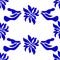 Blue Matisse plants seamless pattern. Minimal abstract floral print for wallpaper, textile, packaging