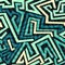 Blue maze seamless pattern