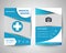 Blue medical flyer layout template