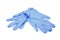 Blue medical gloves