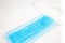 Blue medical surgical disposable mask isolated