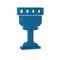 Blue Medieval goblet icon isolated on transparent background. Holy grail.