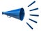 Blue megaphone icon