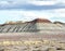 The Blue Mesa area of the Painted Desert. The cone shaped structures are referred to as tepees.