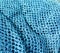 Blue mesh fabric close up