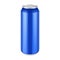 Blue Metal Aluminum Beverage Drink Can 500ml, 0,5L. Mockup Template Ready For Your Design.