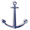 Blue metal anchor