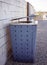 Blue Metal Rubbish Bin