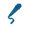 Blue Microphone icon isolated on transparent background. On air radio mic microphone. Speaker sign.