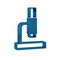 Blue Microscope icon isolated on transparent background. Chemistry, pharmaceutical instrument, microbiology magnifying