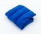 Blue microwave heating pad on white background.