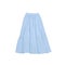 Blue midi skirt. Fashionable concept. Isolated. White background