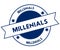 Blue MILLENIALS stamp.