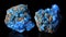 Blue mineral crystals Covellite