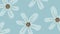 Blue Minimal Pattern Daisy Wallpaper