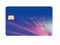 A blue, mock generic credit card