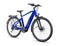Blue modern mens mid drive motor city touring or trekking e bike pedelec with electric engine middle mount. battery powered ebike
