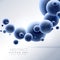 Blue molecules science background