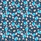 Blue monochrome seamless pattern with fresh apples vector