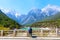 Blue moon valley in lijiang city yunan , China, Backpacker is en