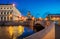 Blue morning overlooking St. Isaac`s Cathedral