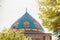 Blue mosque. Elegant islamic masjid building. Travel to Armenia, Caucasus. Touristic architecture landmark. Sightseeing in Yerevan