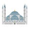 Blue Mosque illustration. Istanbul (Turkey)