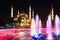 Blue mosque at night