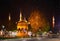 Blue mosque at night