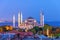 The Blue Mosque or Sultan Ahmet Mosque evening view, Istanbul, Turkey